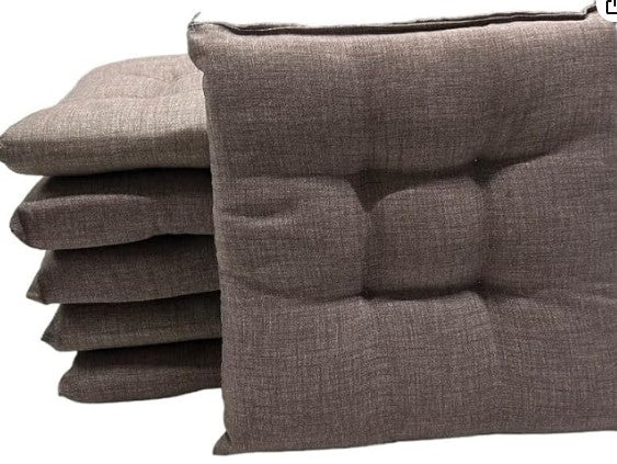 Set 6 cuscini copri sedie trapuntati con laccetti