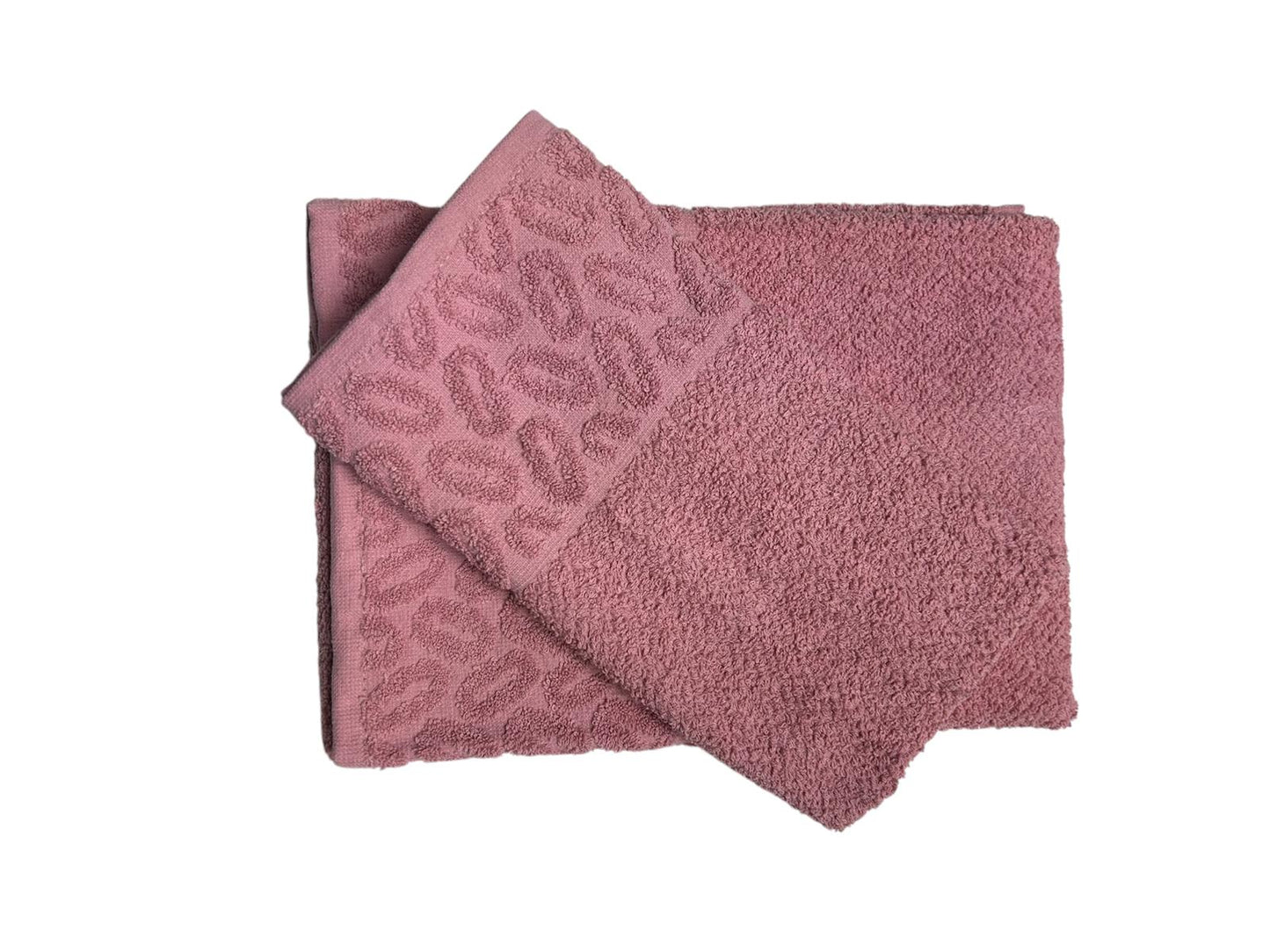 COPPIA DI ASCIGAMANO VISO + OSPITE IN MORBIDISSIMA SPUGNA DI COTONE