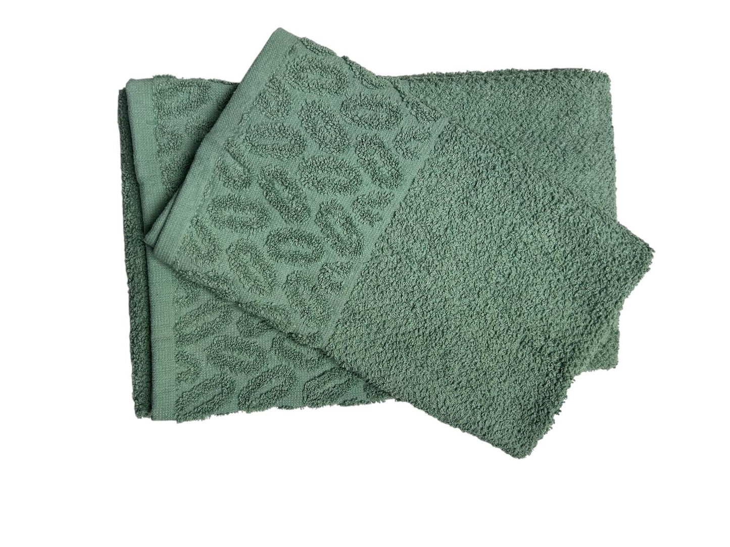 COPPIA DI ASCIGAMANO VISO + OSPITE IN MORBIDISSIMA SPUGNA DI COTONE