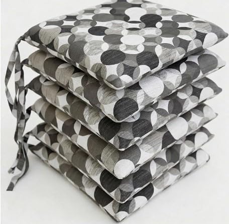 Set 6 cuscini copri sedie trapuntati con laccetti