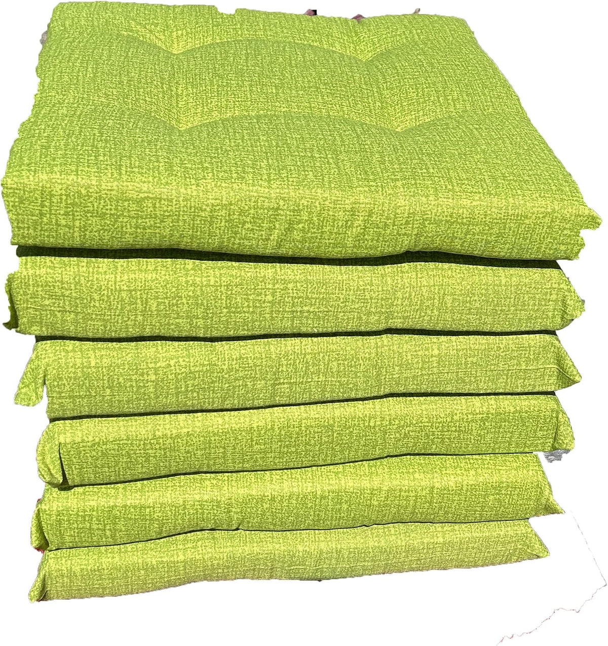 Set 6 cuscini copri sedie trapuntati con laccetti