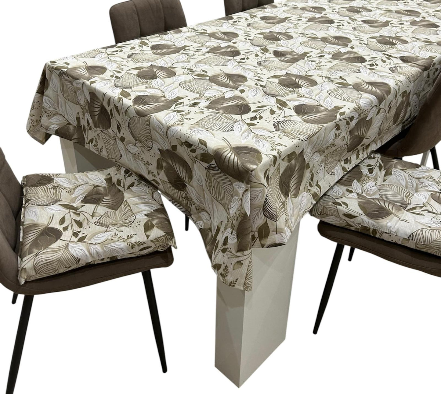 Set 6 pezzi cuscini coprisedia trapuntati ginevra foglia tortora
