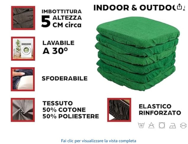 Cuscini sedia con elastico Ginevra confezione 2 pezzi