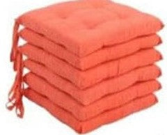 Set 6 cuscini copri sedie trapuntati con laccetti