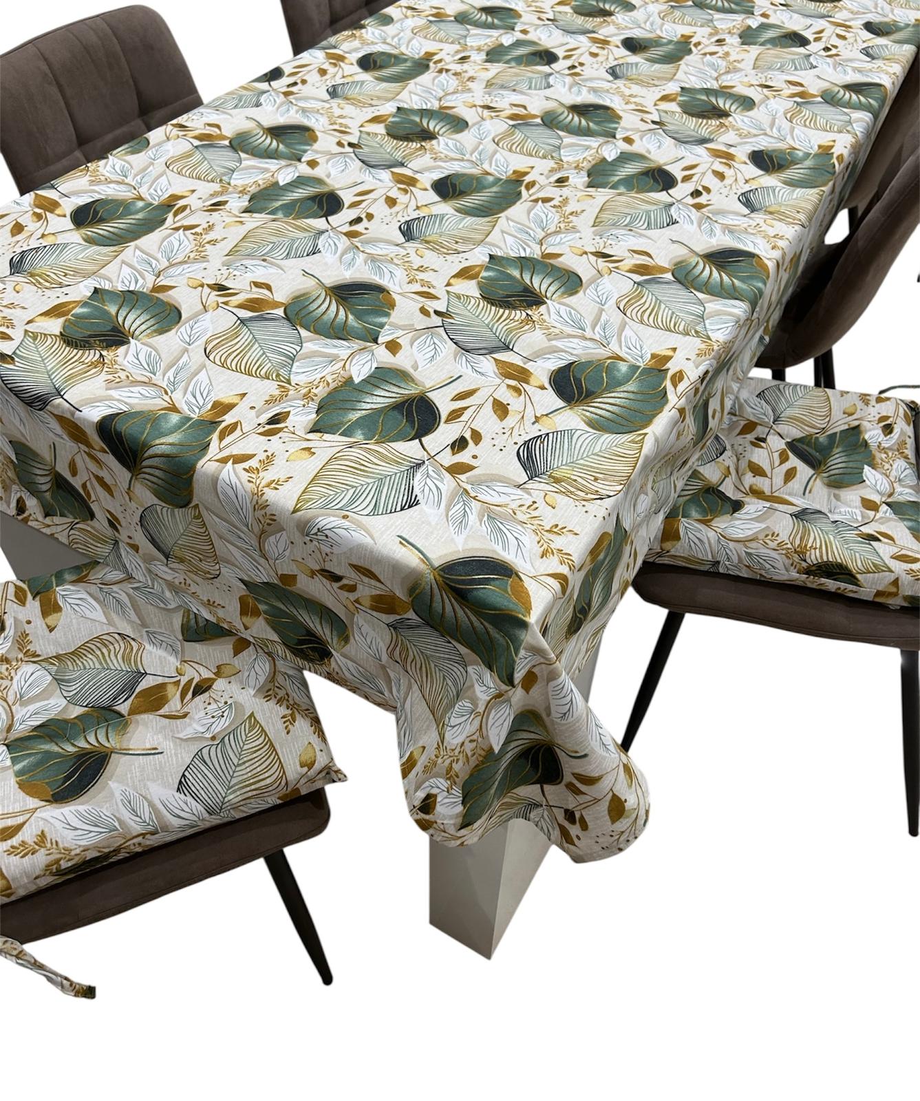 Set 6 pezzi cuscini coprisedia trapuntati ginevra foglia verde